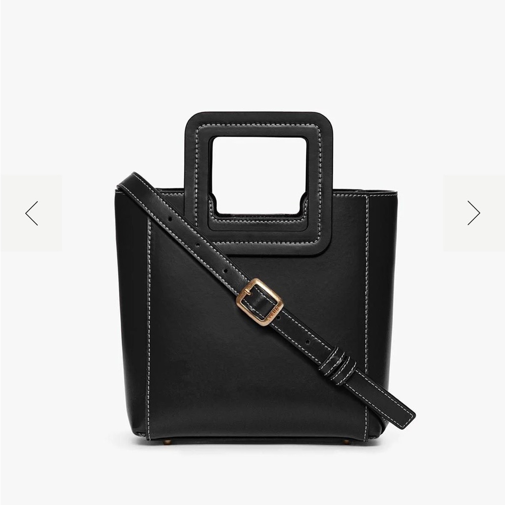 ‼️sold STAUD MINI SHIRLEY LEATHER BAG BLACK